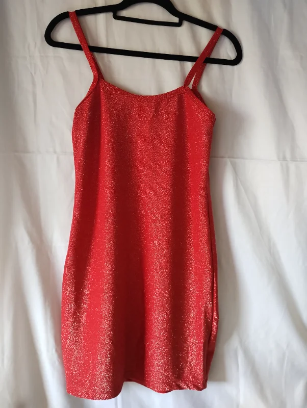 Vestido vermelho lurex curto