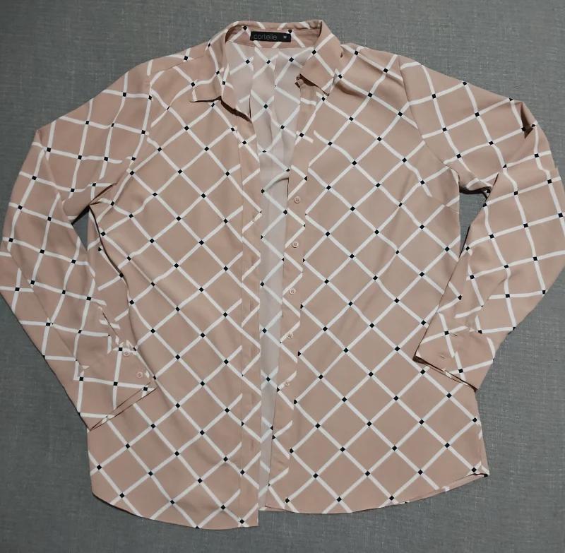 Camisa rose quadriculada