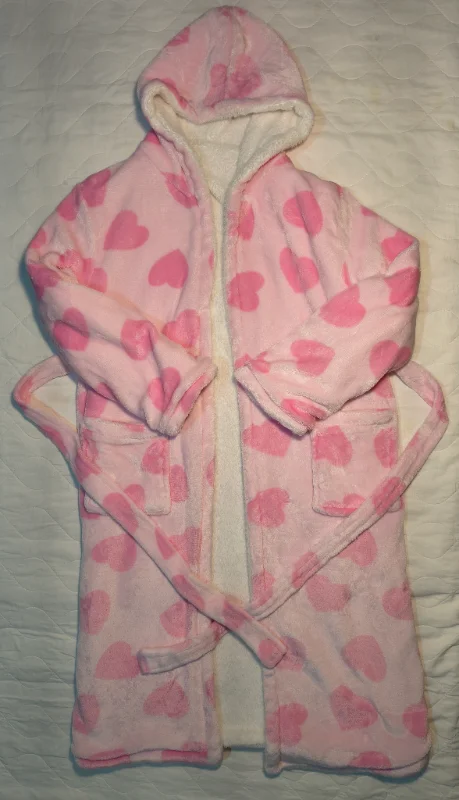 Roupão Infantil Rosa Corações 