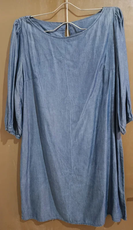 Vestido jeans manga longa